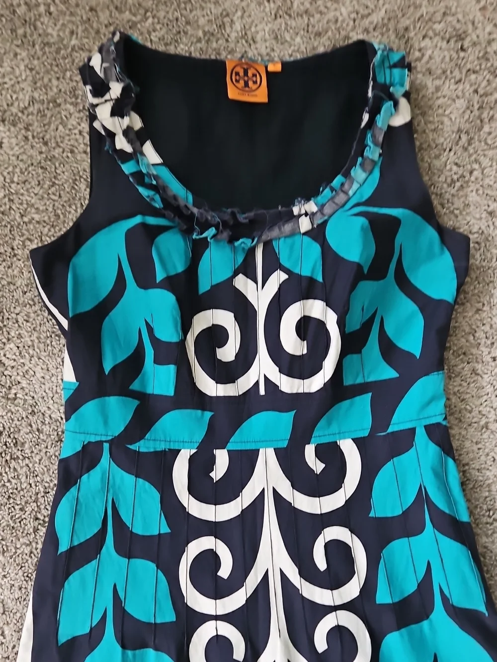 Tory Burch Blue & White Mini Summer Dress 6
